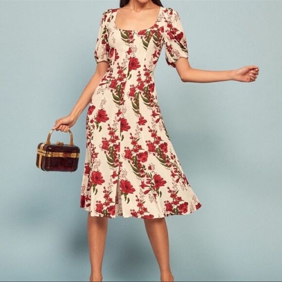 Reformation Beechwood Dress in Georgette - Picture 1 of 5